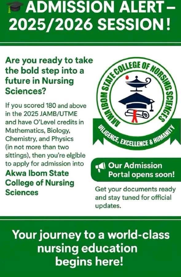 Akwa Ibom College Of Nursing Sciences Begins Sales Of 2025/2026 Admission Forms